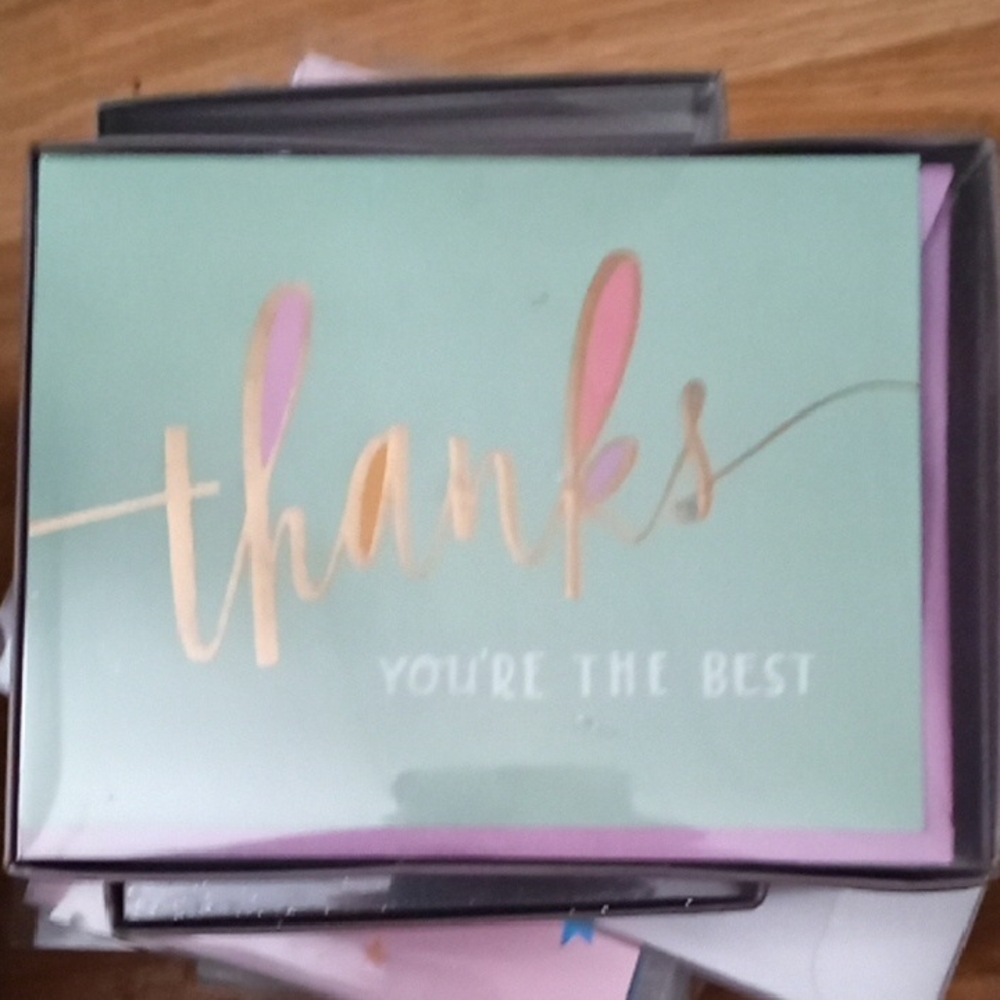 Mint Green 'Thanks' Greeting Card